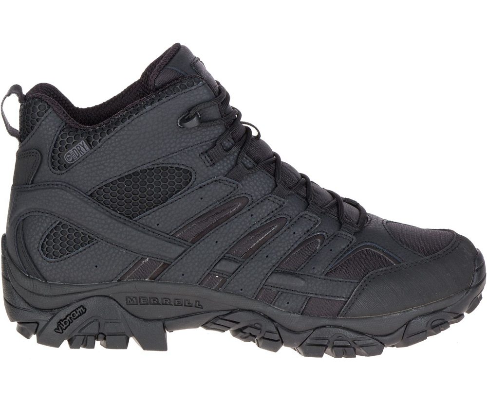 Merrell Boots Black - Moab 2 Mid Tactical Waterproof - Mens 97NDWAFJS